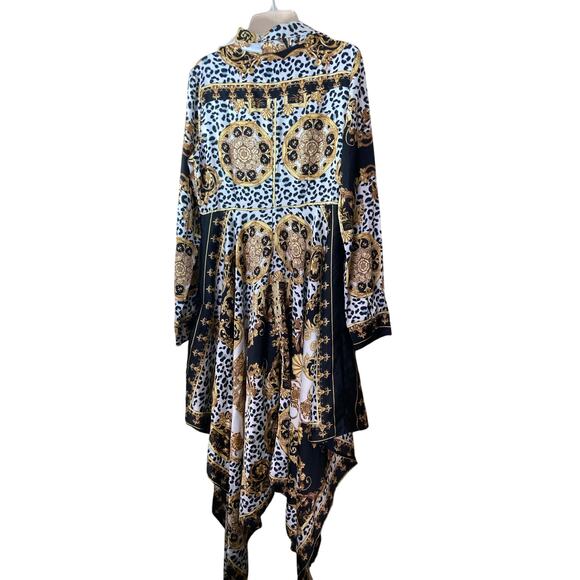 Gracia Equestrian Print Handkerchief Dress Size Small - Picture 4 of 12